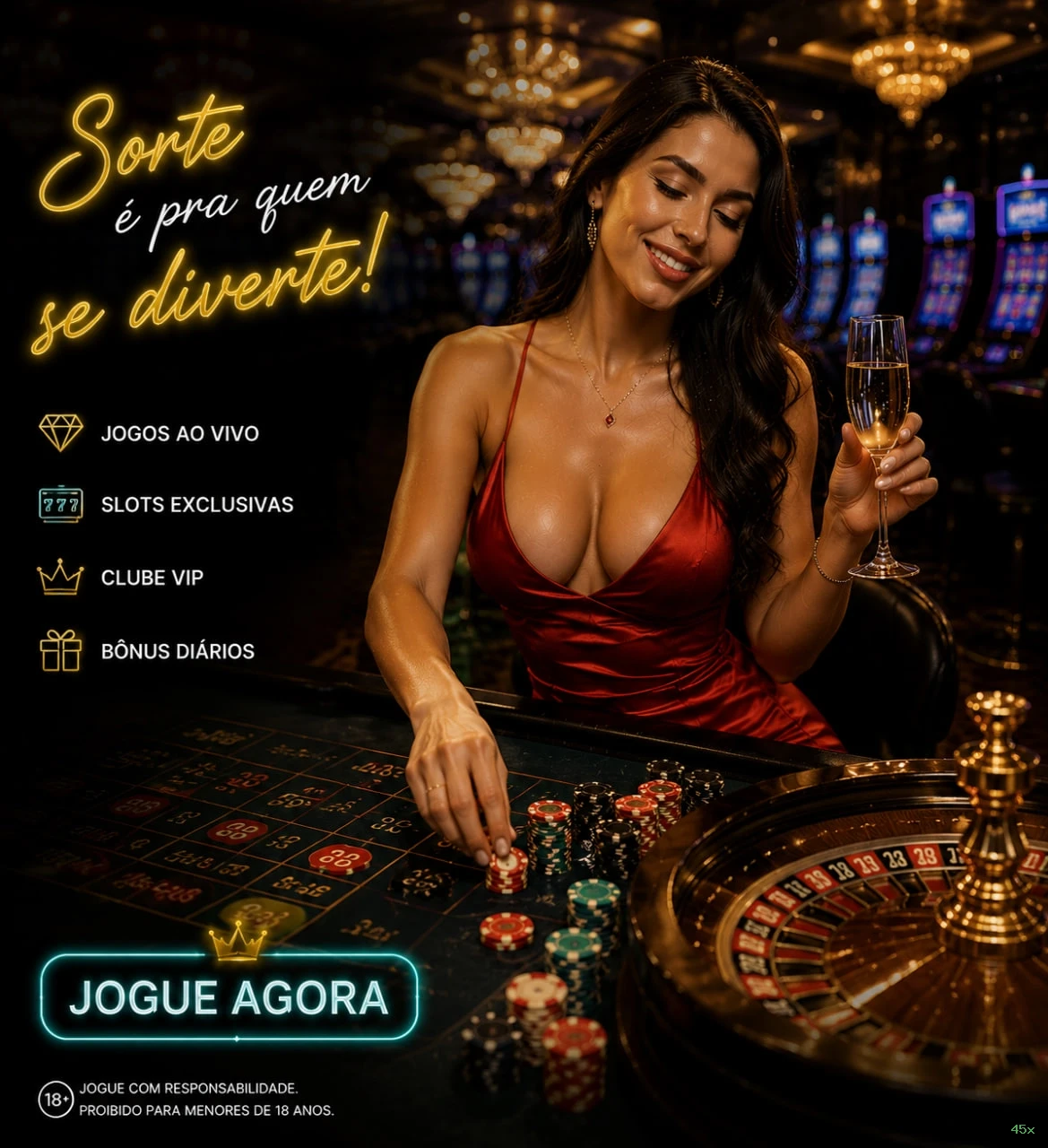 Big win animation on 45x slot Jogo